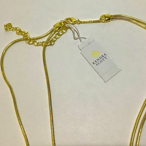 Kendra Scott Annie Gold Y Necklace New - Picture 4 of 6